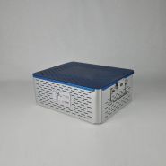 JEU DINSTRUMENTS À PLAQUE VERROUILLABLE NON VERROUILLABLE POUR PETITS FRAGMENTS CONTENEUR DE STÉRILISATION EN ALUMINIUM - STERICONT - 01