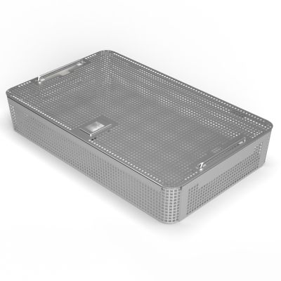 MIDDLE SIZE STERILIZATION BASKET WITH LID STERICONT